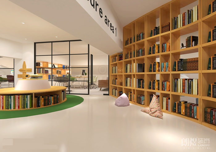 閱讀、休閑區(qū)-UE少兒英語(yǔ)培訓(xùn)機(jī)裝修設(shè)計(jì)效果圖