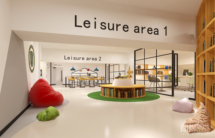 休閑區(qū)-UE少兒英語(yǔ)培訓(xùn)機(jī)裝修設(shè)計(jì)效果圖