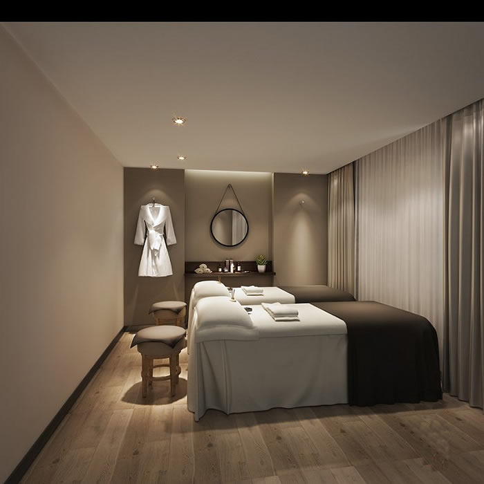 成都美容會所裝修設計工作區效果圖