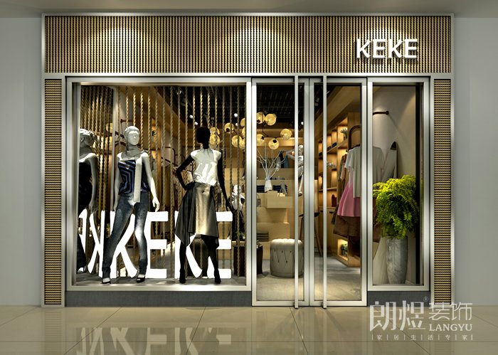 女裝店鋪裝修設(shè)計(jì)-門(mén)頭設(shè)計(jì)效果圖2