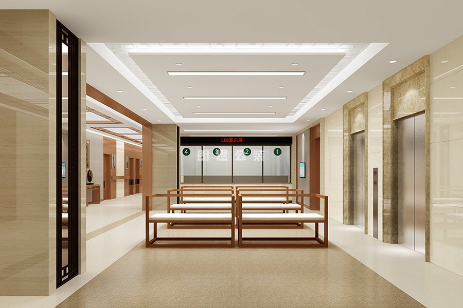 社區醫院掛號區設計效果圖