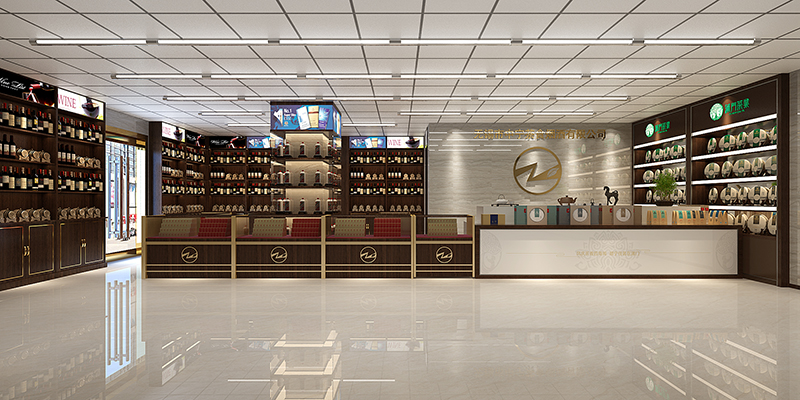 中式茶葉門(mén)店裝修效果圖