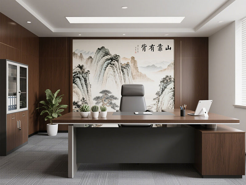 老板辦公室背有靠山