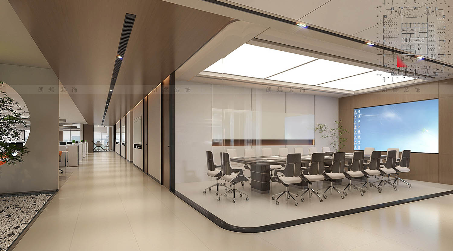 辦公室中型會議室裝修效果圖/2
